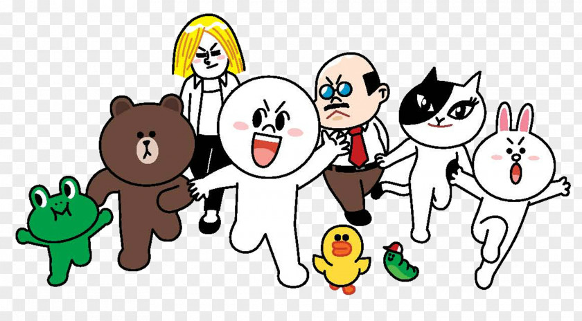 Friend Line Friends Character Cartoon Desktop Wallpaper PNG
