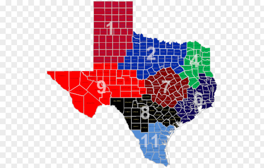 Map Central Canadian West United States Presidential Election In Texas, 2016 PNG