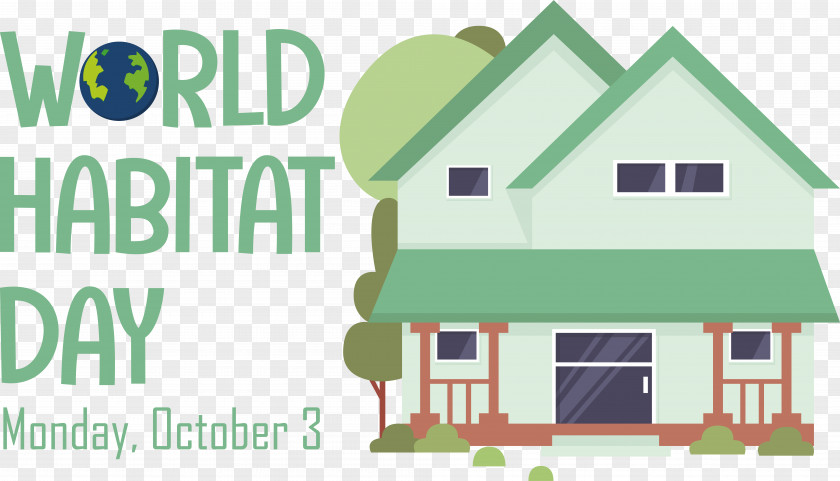 World Habitat Day Logo Earth World Vector PNG