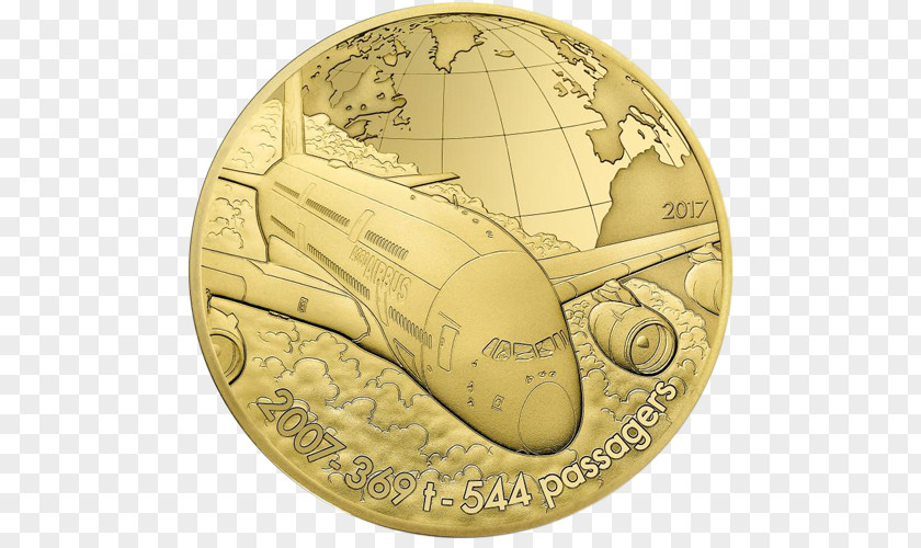 A380 Airbus Monnaie De Paris Sèvres Coin PNG