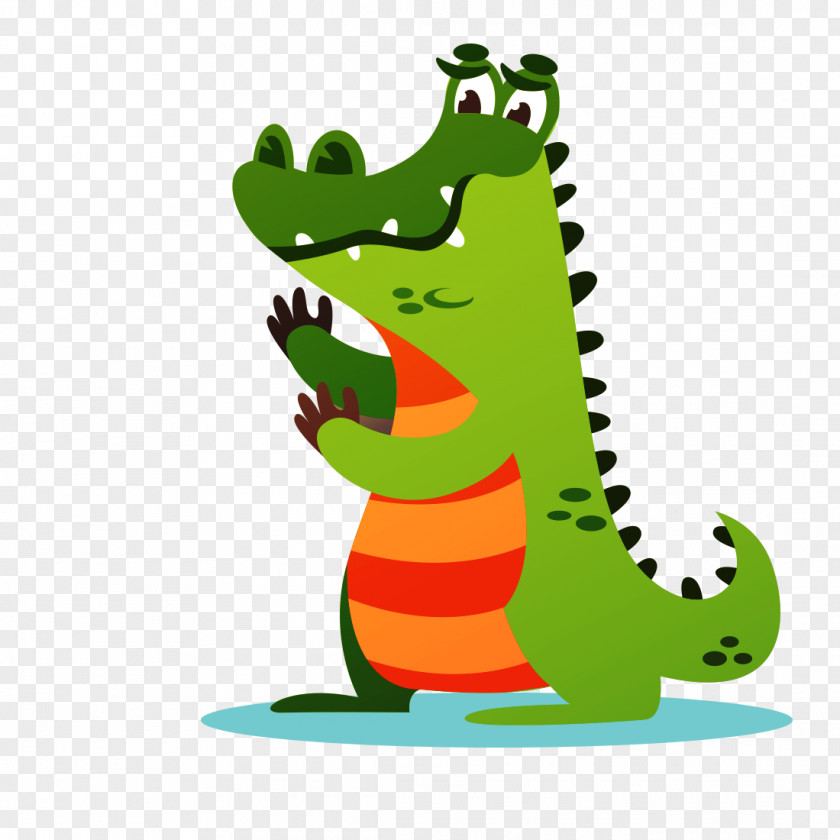 Alligator In Water Drawing Vector Graphics Image Clip Art PNG