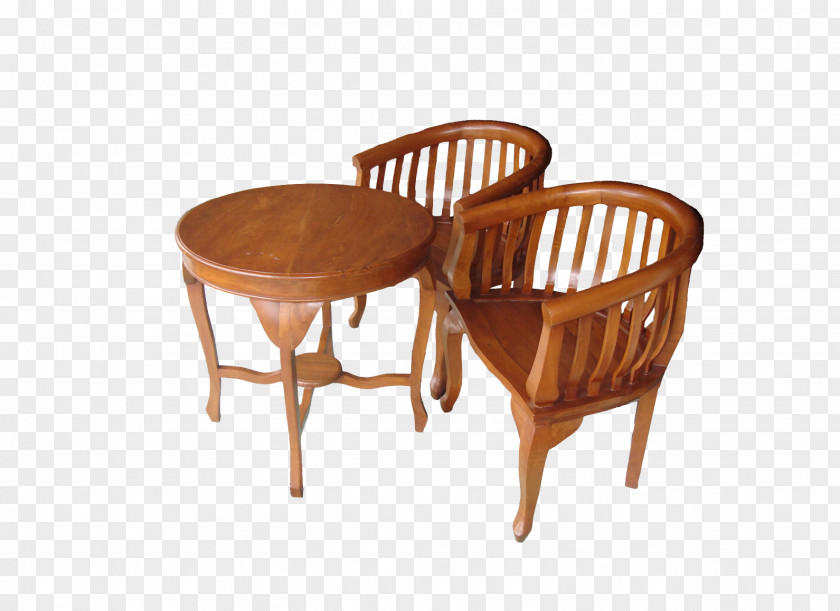 Table Chair Furniture Teak Terrace PNG