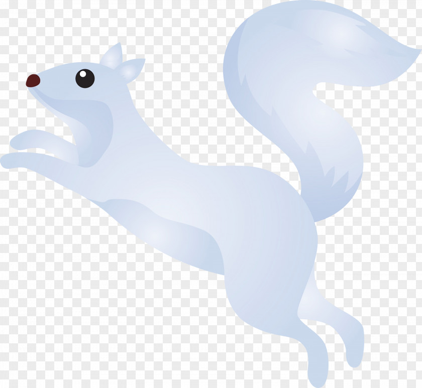 White Animal Figure Squirrel Tail PNG