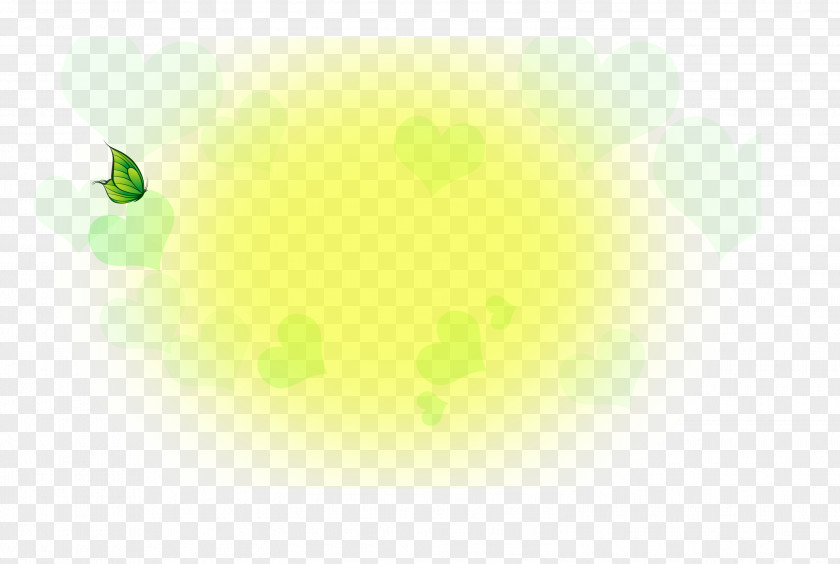 Yellow Shading Ring Green Sky Wallpaper PNG
