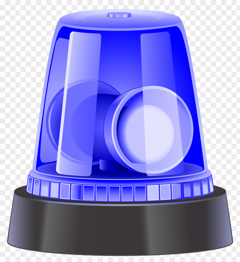 Blue Police Siren Clip Art Image Car PNG
