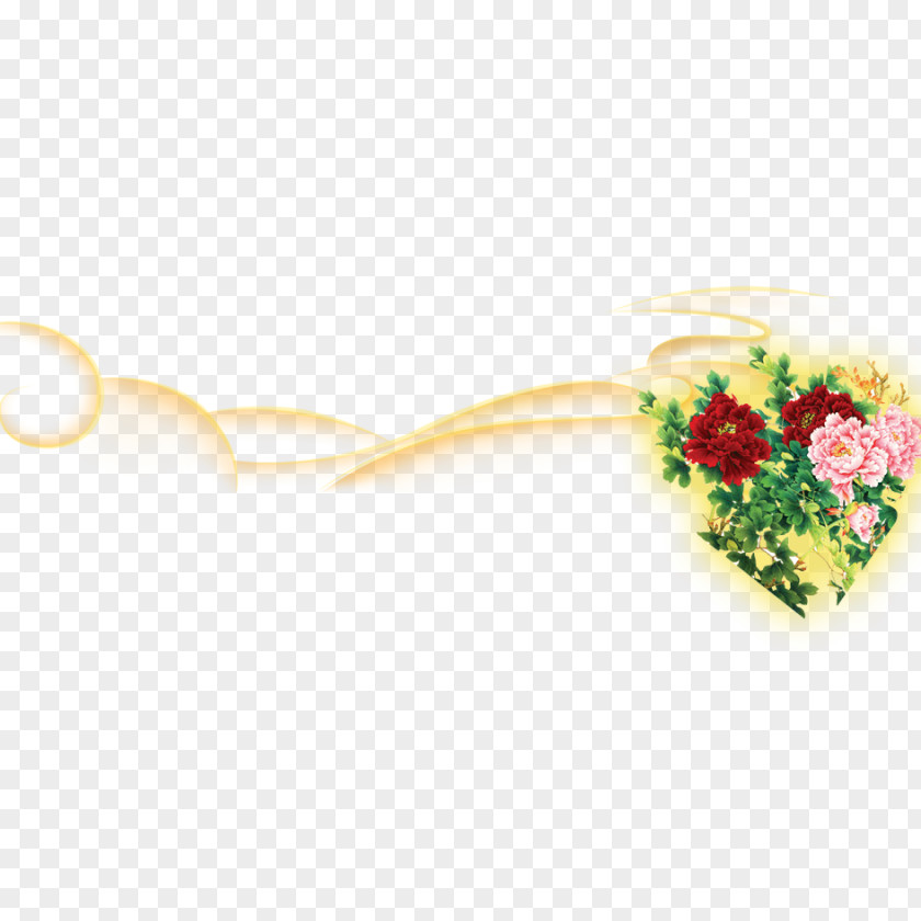 Bouquet Chinese Painting Gongbi Petal Pattern PNG