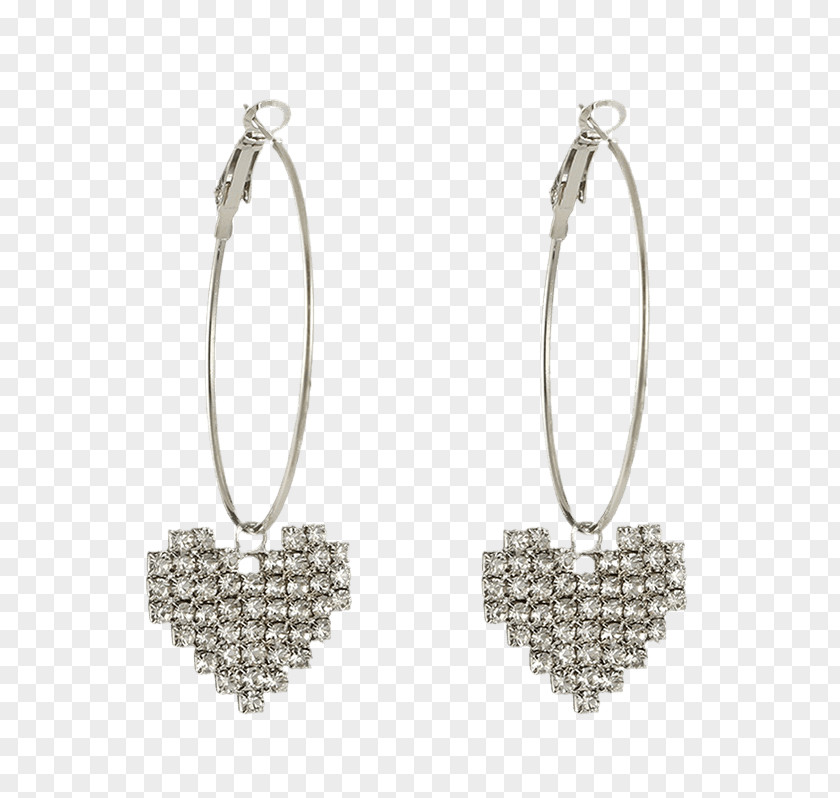 Fleur En Forme De Coeur Earring T-shirt Кафф Silver Jewellery PNG