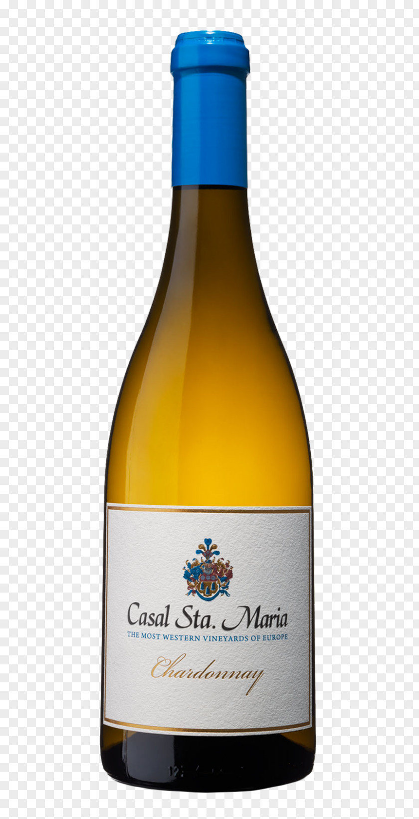 Wine White Casal Sta Maria Chardonnay Vinos De Madrid DO PNG