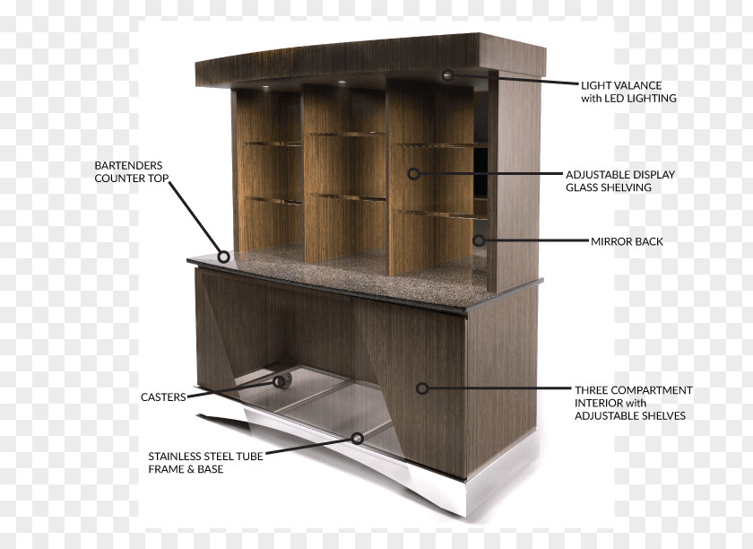 Wooden Podium Shelf Angle PNG