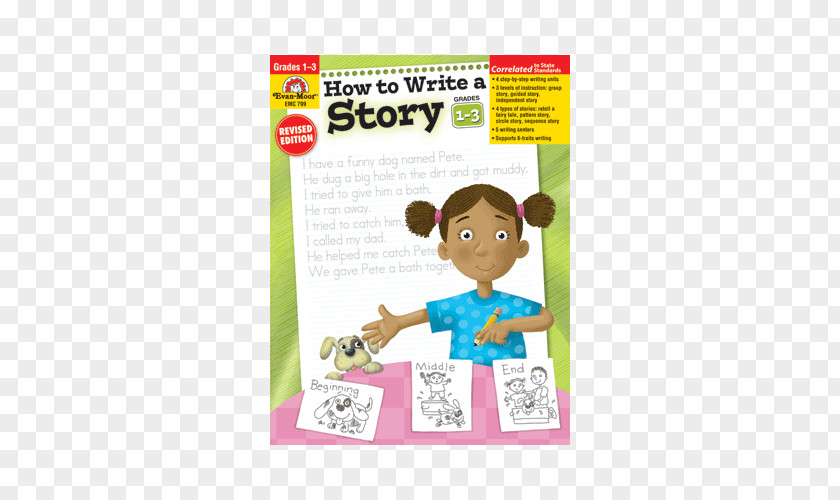 Book Free Writing How To Write A Story, Grades 1-3 First Grade PNG