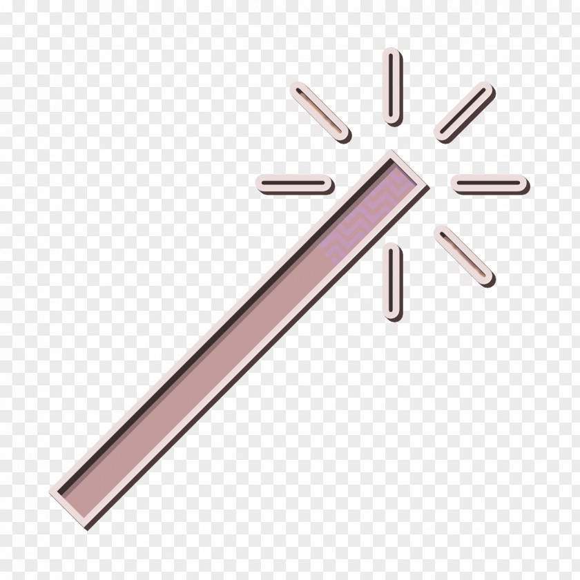 Copper Metal Magic Wand Icon Essential Wizard PNG