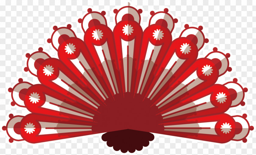 Creative Image Red Fan Columbia PNG