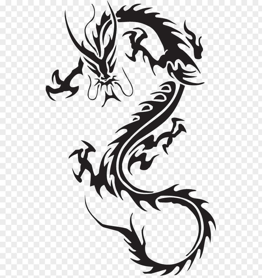 Lucky Symbols Chinese Dragon China Tattoo Drawing PNG