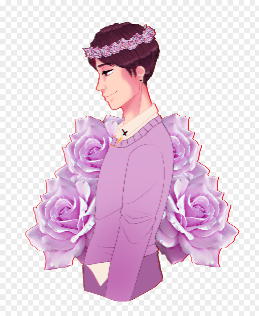 Painting Dan Howell And Phil Floral Design Drawing Pastel PNG
