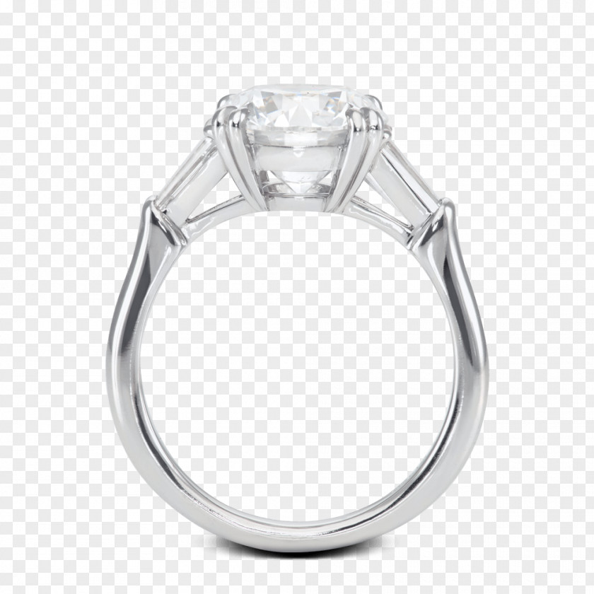 Platinum Ring Engagement Wedding Diamond PNG