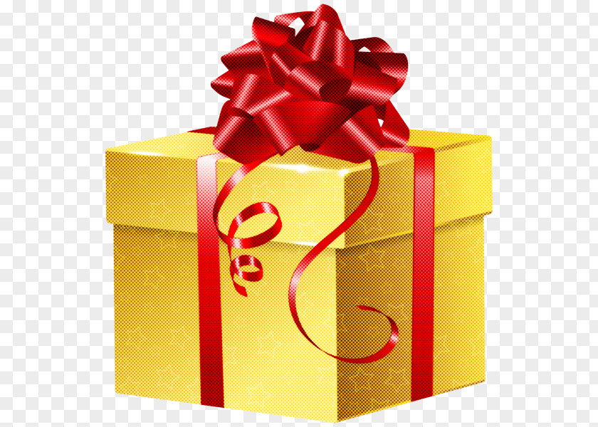 Present Red Ribbon Gift Wrapping Yellow PNG