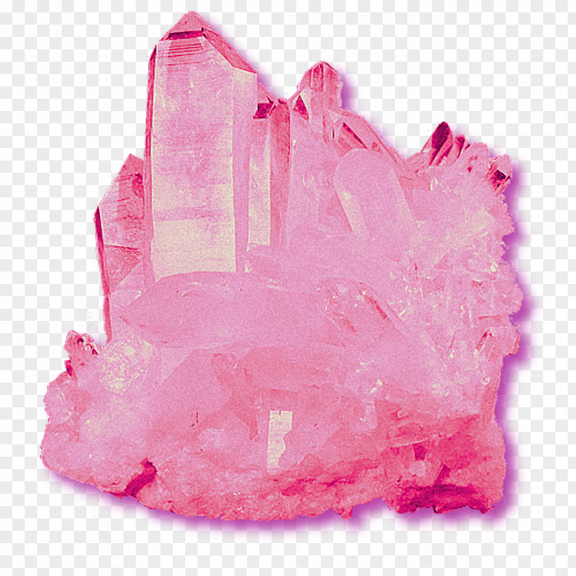 Rock Rose Quartz Crystal Mineral PNG