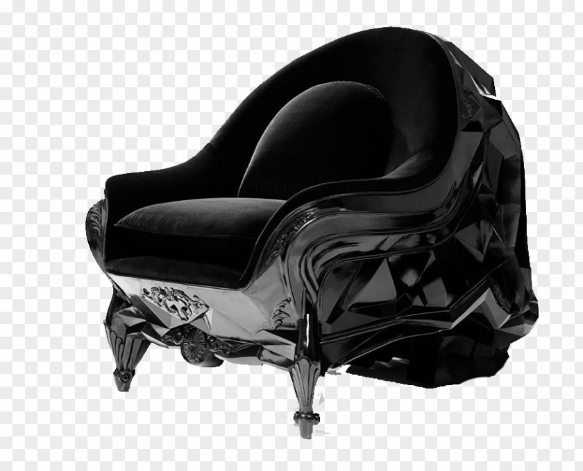 Black Cool Crystal Chair Table Furniture Skull Seat PNG