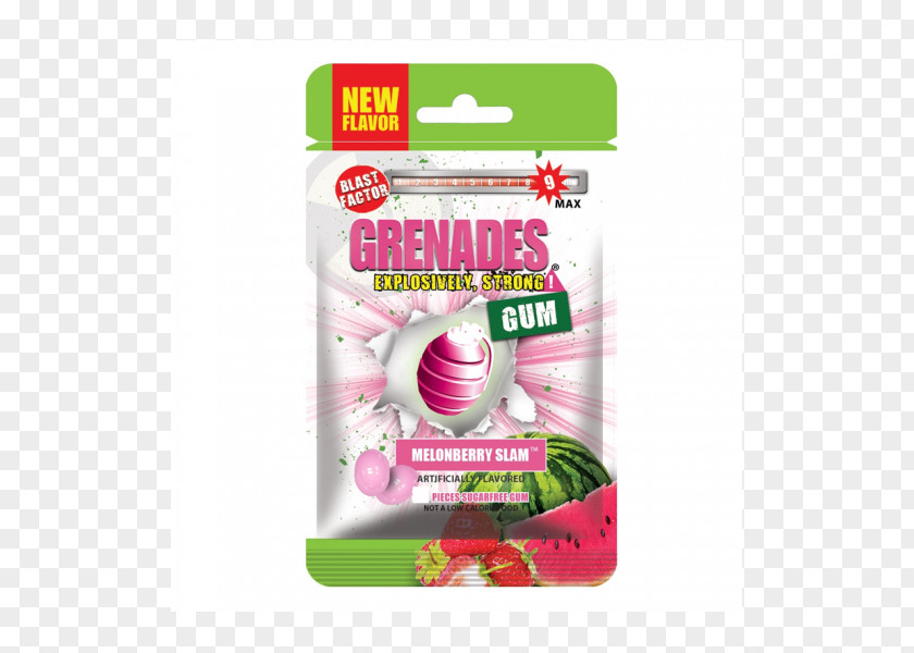 Melon Pieces Chewing Gum Grenade 0 Peppermint Mentha Spicata PNG