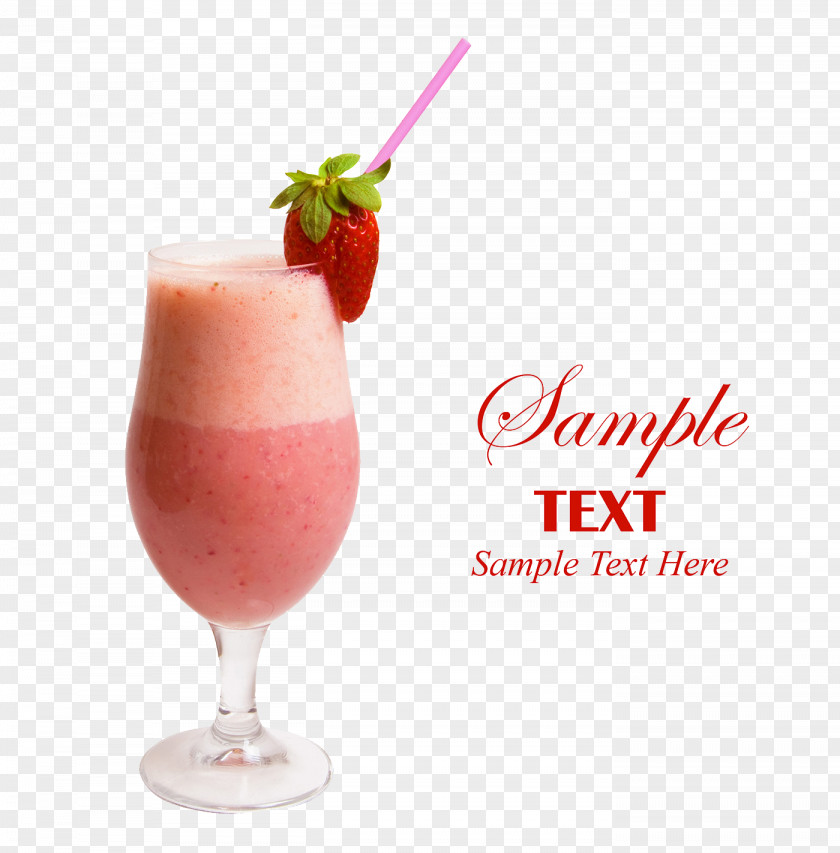 Strawberry Milkshake Ice Cream Smoothie Tea Juice PNG
