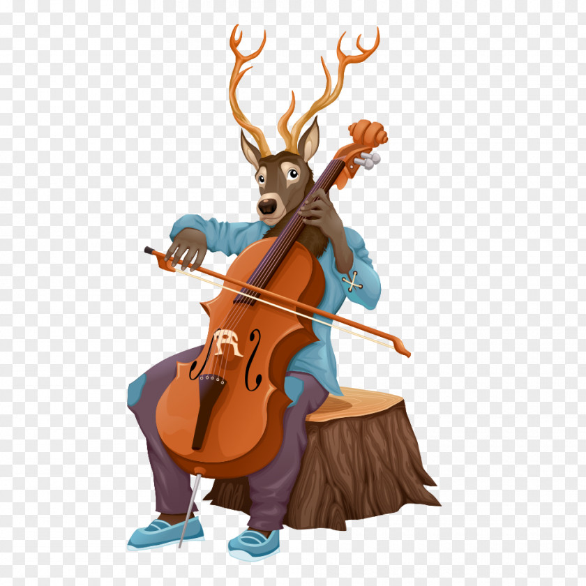 Cellist Design Element Violin Cello Vector Graphics Illustration Image PNG