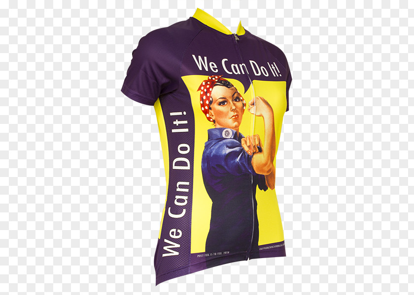 Rosie The Riveter Cycling Jersey T-shirt We Can Do It! PNG