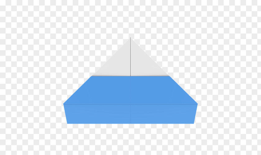 Folded Paper Boat In Water Triangle Pyramid PNG