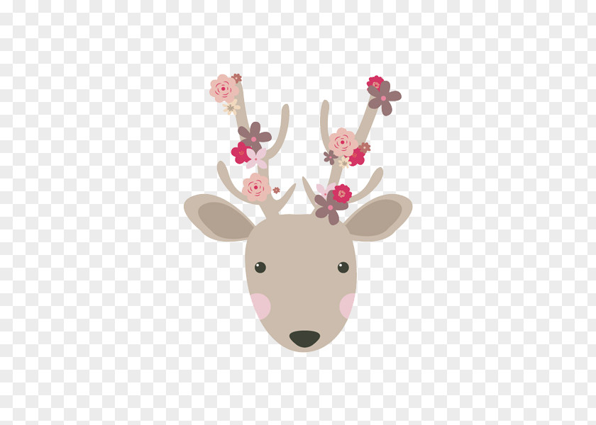 Hand Painted Sika Deer Cuteness Clothing Iron-on Clip Art PNG