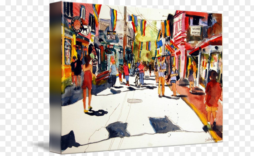 Painting Watercolor Art Landscape Street PNG