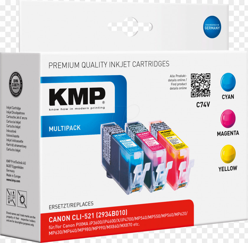 Printer Canon CLI 521BK Black Ink Cartridge 2933B007 Cli PNG