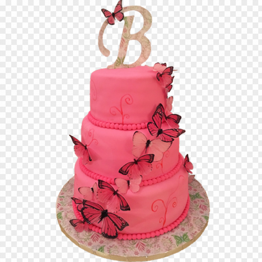 Watercolor Cake Sugar Wedding Torte Birthday Paper PNG