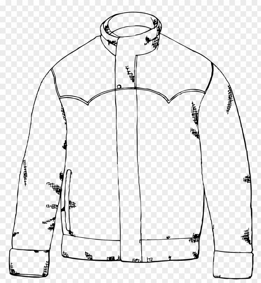 Line Drawing Raincoat Jacket Clip Art PNG