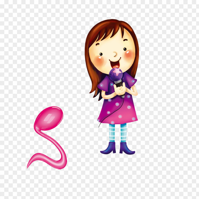 Singing Girl PNG Girl, little girl clipart PNG