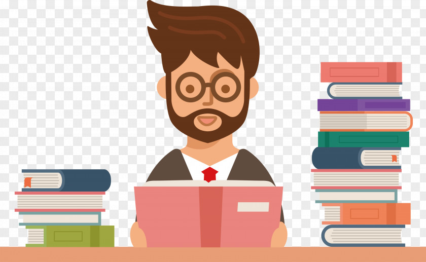 Teacher Reading Book PNG