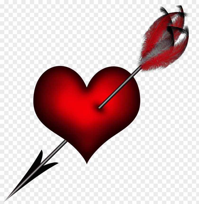 Transparent Heart With Arrow Clipart Picture PNG