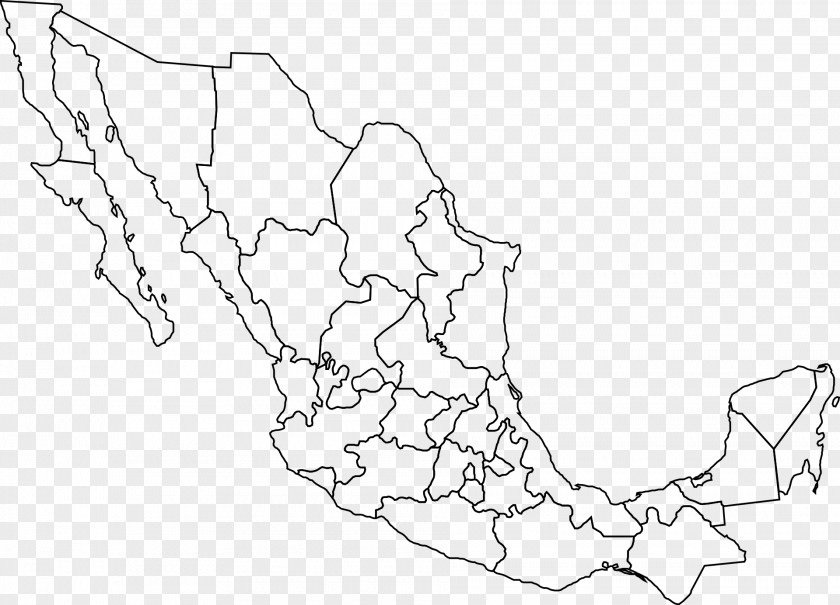 United States Mexico Blank Map Mapa Polityczna PNG