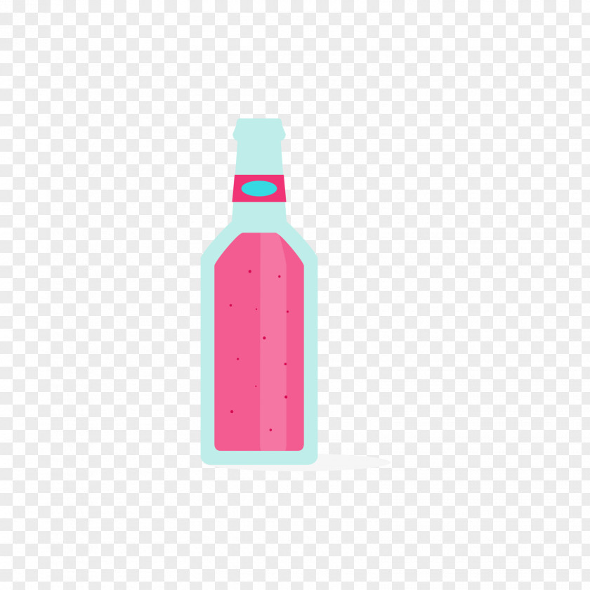 A Red Drink In Blue Bottle Glass PNG