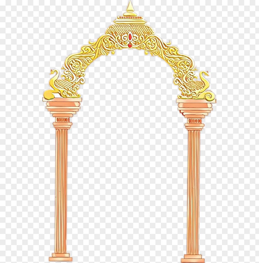 Brass Column Arch Architecture PNG