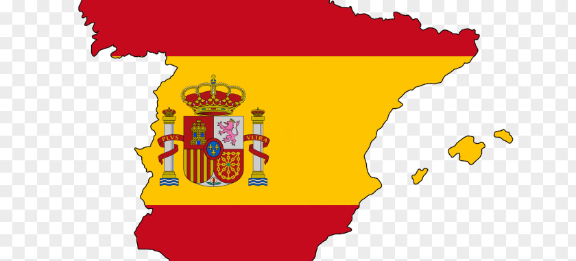 Flag Of Spain Map Plus Ultra Vector Graphics PNG