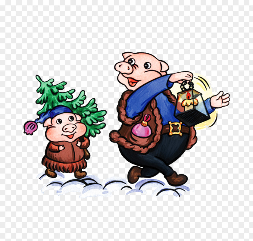 Pig And Daddy Daughter Mummy Domestic Clip Art PNG