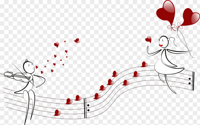 Black Simple Lines Love Royalty-free Drawing Illustration PNG