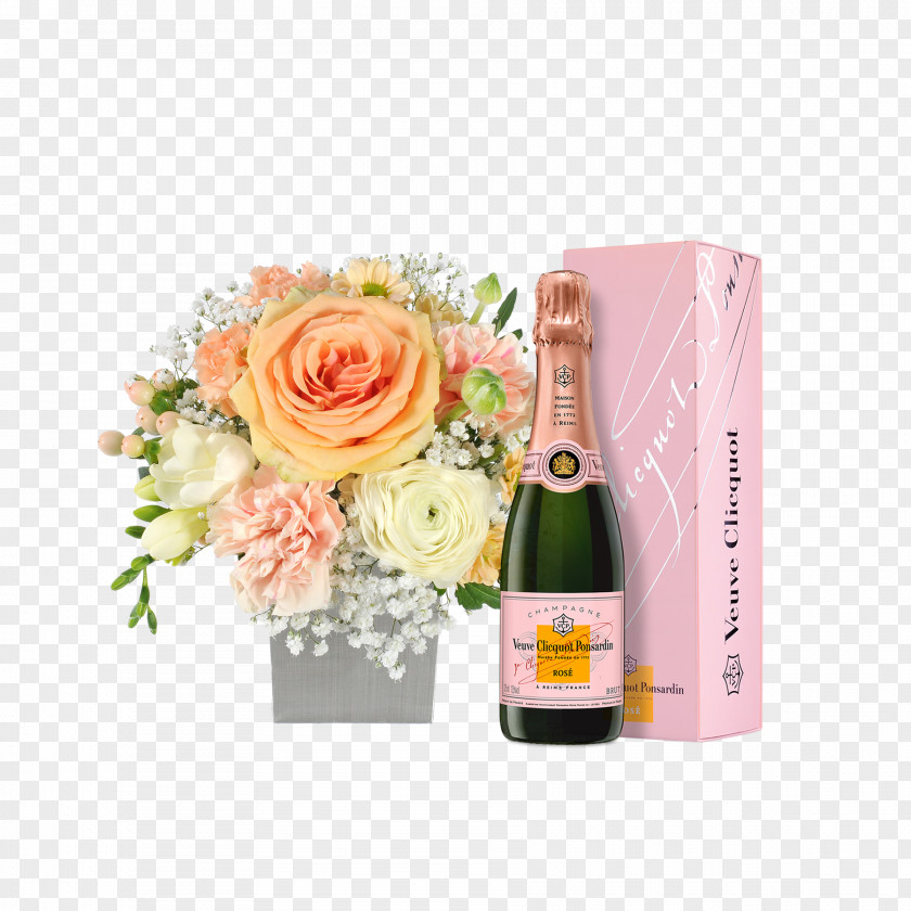 Champagne Floral Design Cut Flowers Wine PNG