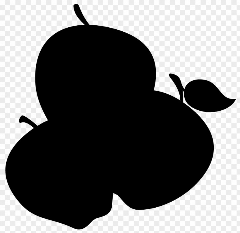 M Silhouette Fruit Clip Art Black & White PNG