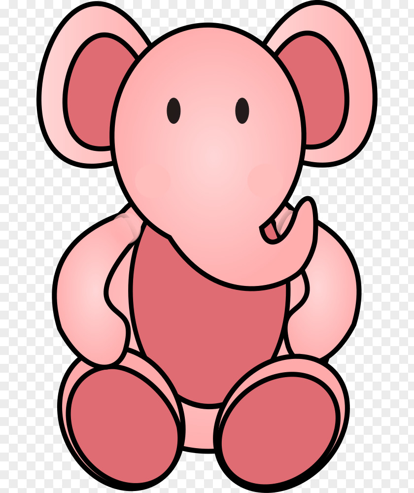 Elephants Clip Art Seeing Pink On Parade PNG