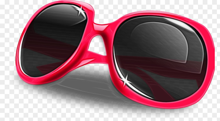 Plastic Magenta Sunglasses PNG