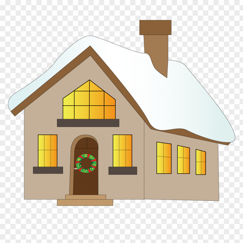 The Chalet In Winter Clip Art PNG