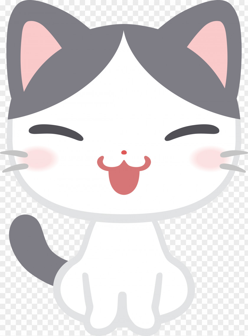Whiskers Nose Face Cartoon Cat PNG