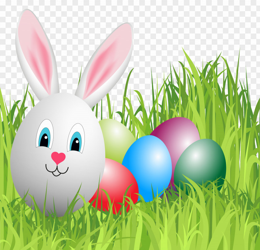Easter Grass With Bunny Egg Clipart Image Domestic Rabbit Clip Art PNG