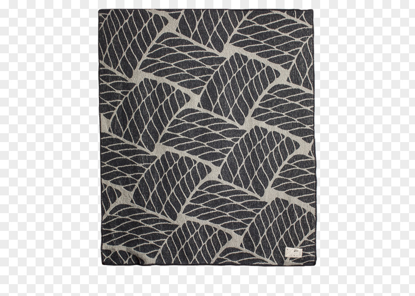 Leaf Place Mats White Line Black M PNG