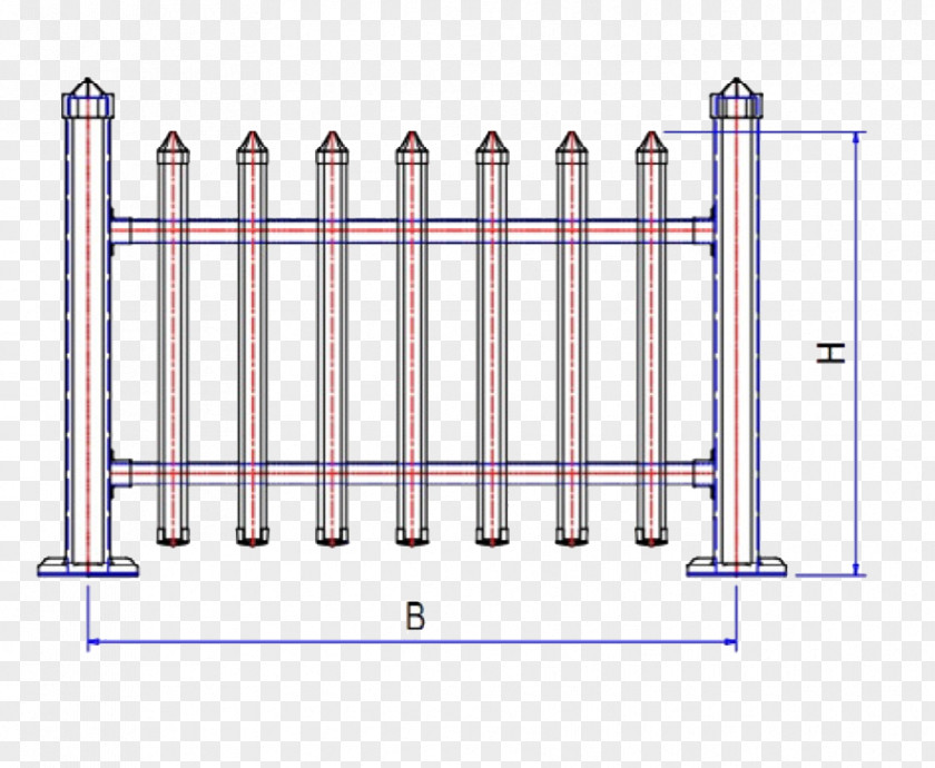 Line Angle Steel Home Fence PNG